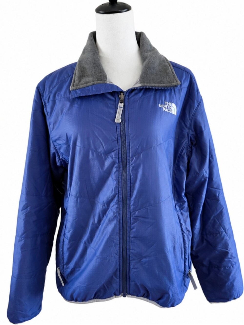 The North Face Periwinkle Blue Quilted Insulated Full Zip Jacket Size L